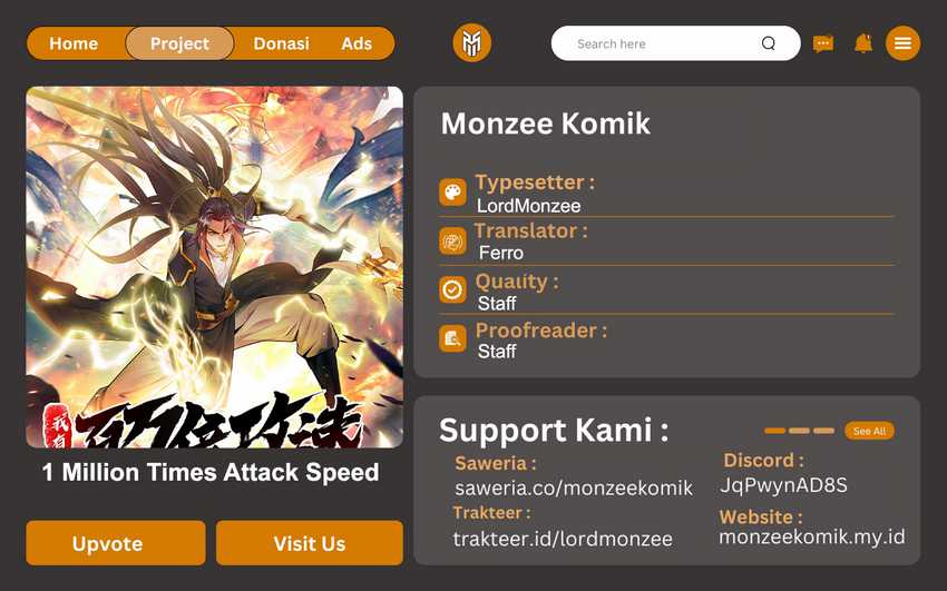 1 Million Times Attack Speed Chapter 100 Gambar 1