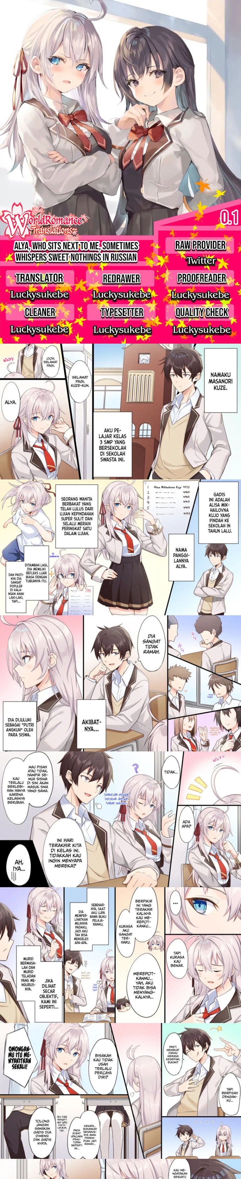Tokidoki Bosotto Roshiago de Dereru Tonari no Alya-san Chapter 00.1 Gambar 1