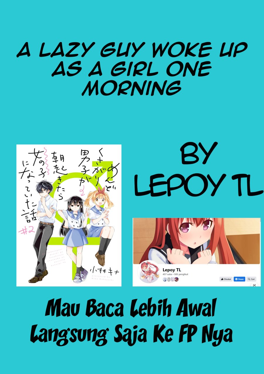 A Lazy Guy Woke Up As A Girl One Morning Chapter 19 Gambar 1