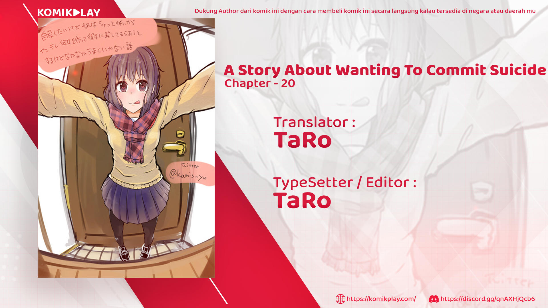 A Story About Wanting To Commit Suicide, But It’s Scary So I Find A Yandere Girl To Kill Me, But It Doesn’t Work Chapter 20 Gambar 1