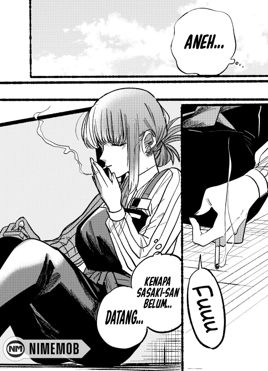 A Story About Smoking at the Back of the (Supermarket Super no Ura de Yani Suu Futari) Chapter 05 Gambar 13