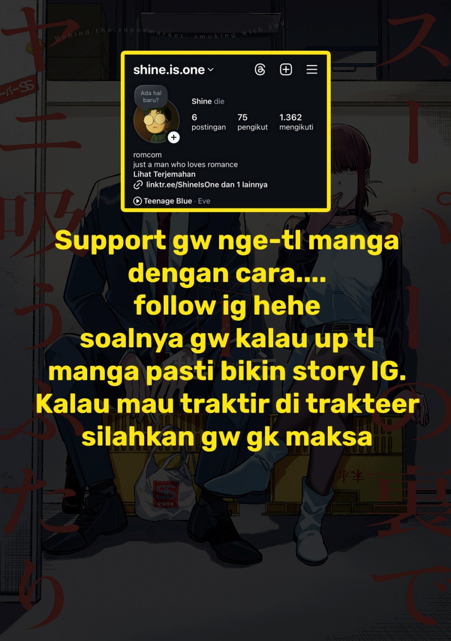 A Story About Smoking at the Back of the Supermarket (Super no Ura de Yani Suu Futari) Chapter 16.5 Gambar 23