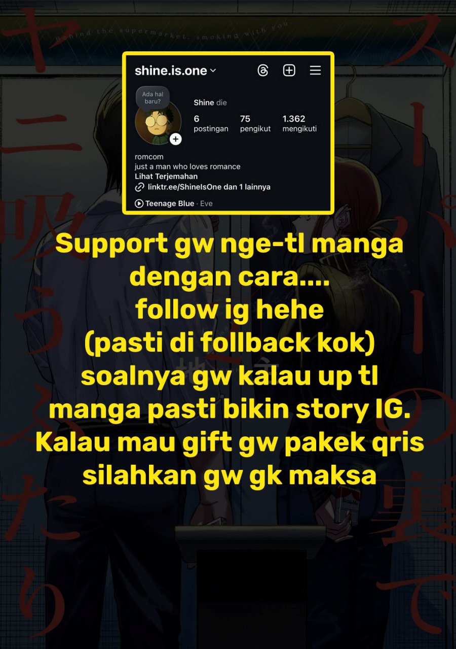 A Story About Smoking at the Back of the Supermarket (Super no Ura de Yani Suu Futari) Chapter 24.6 Gambar 34