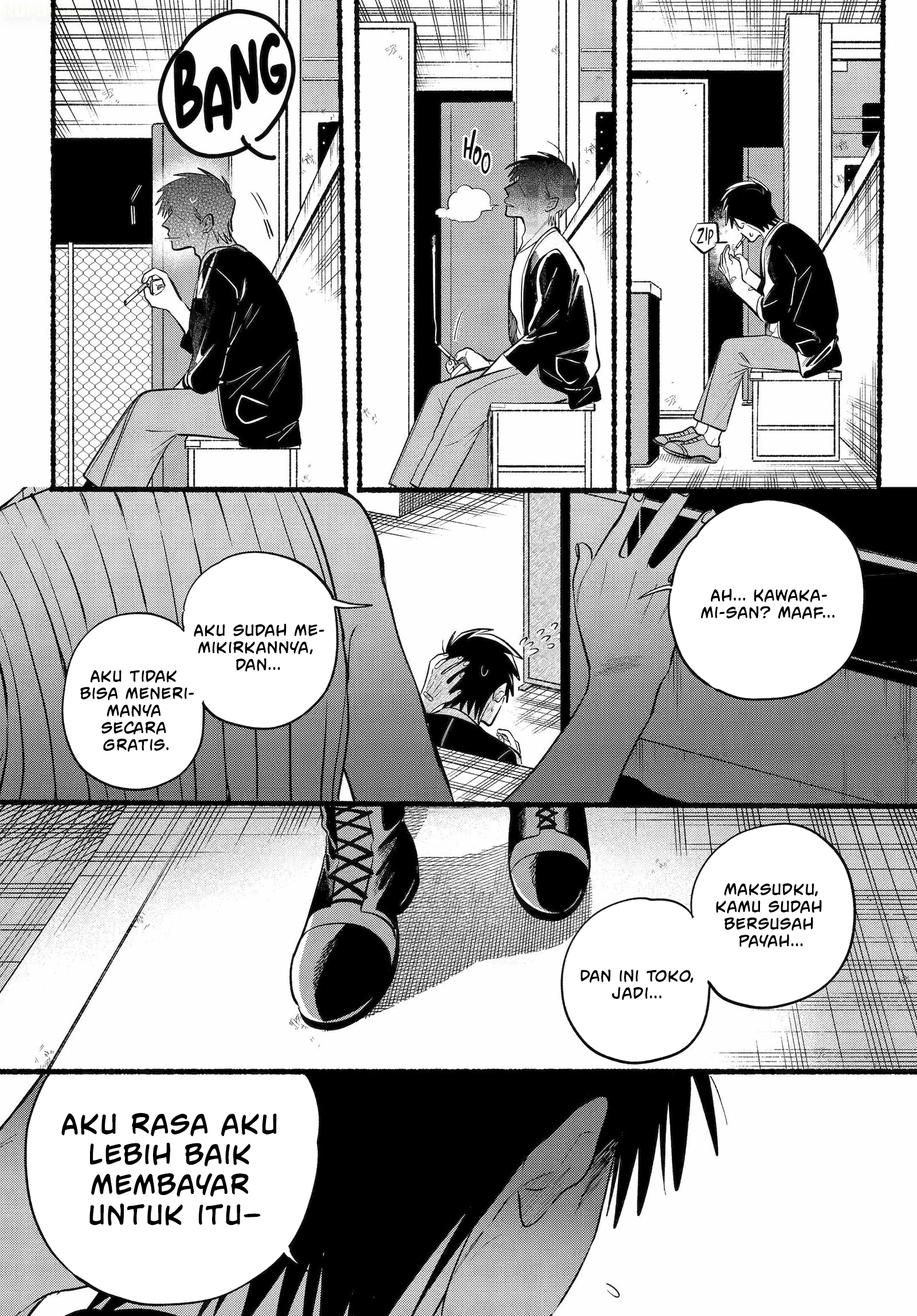 A Story About Smoking at the Back of the Supermarket (Super no Ura de Yani Suu Futari) Chapter 45 Gambar 21