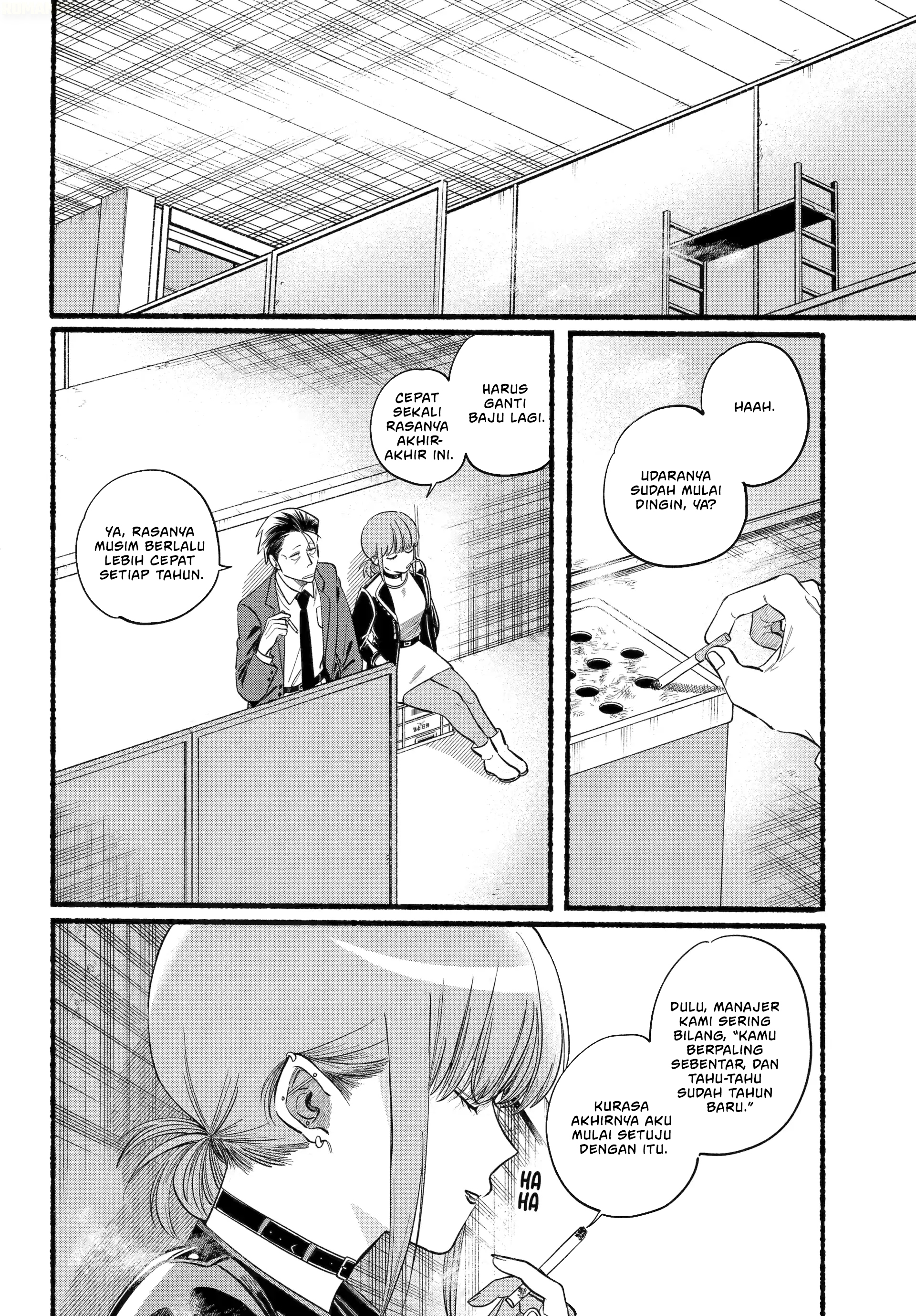 A Story About Smoking at the Back of the Supermarket (Super no Ura de Yani Suu Futari) Chapter 46 Gambar 3