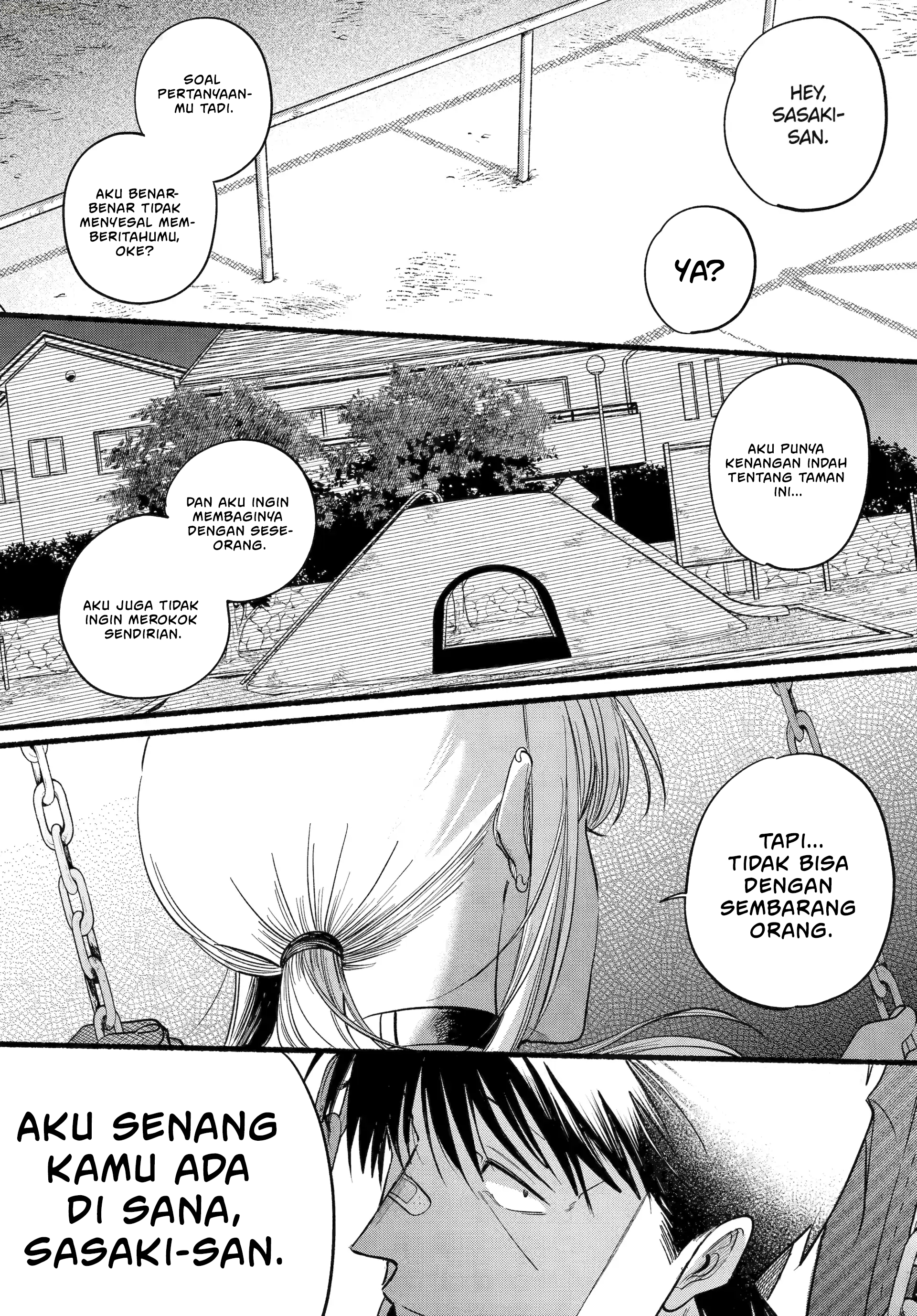 A Story About Smoking at the Back of the Supermarket (Super no Ura de Yani Suu Futari) Chapter 46 Gambar 31