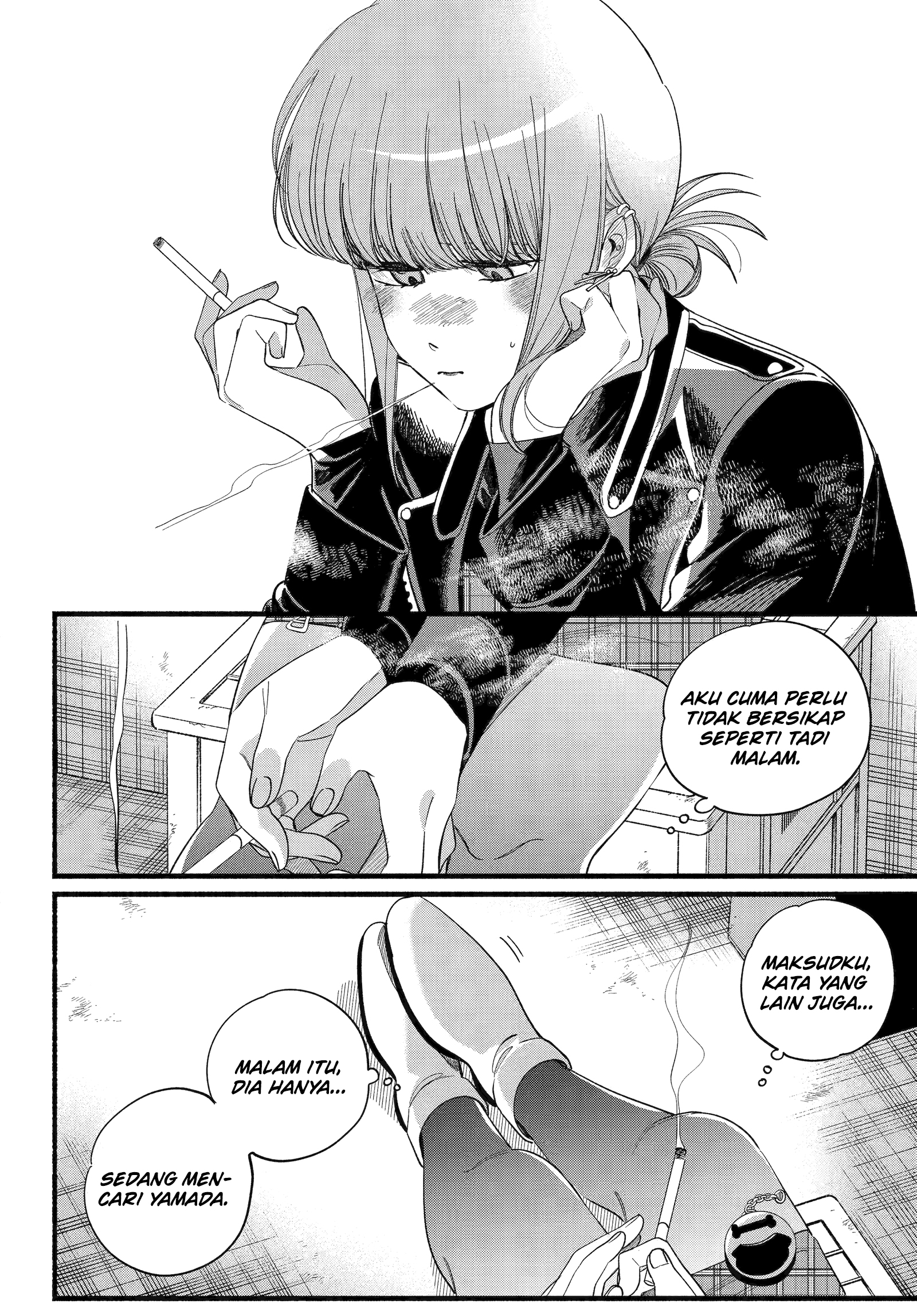 A Story About Smoking at the Back of the Supermarket (Super no Ura de Yani Suu Futari) Chapter 52 Gambar 13