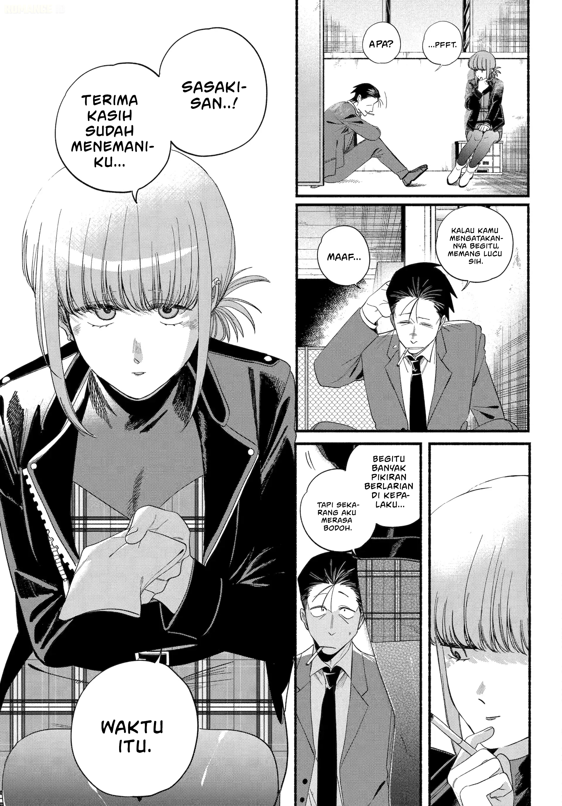 A Story About Smoking at the Back of the Supermarket (Super no Ura de Yani Suu Futari) Chapter 53 Gambar 8