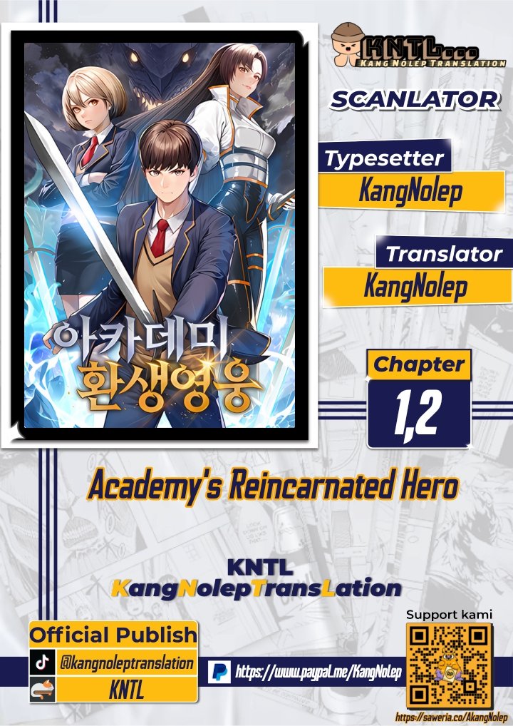 Academy’s Reincarnated Hero Chapter 01.2 Gambar 1