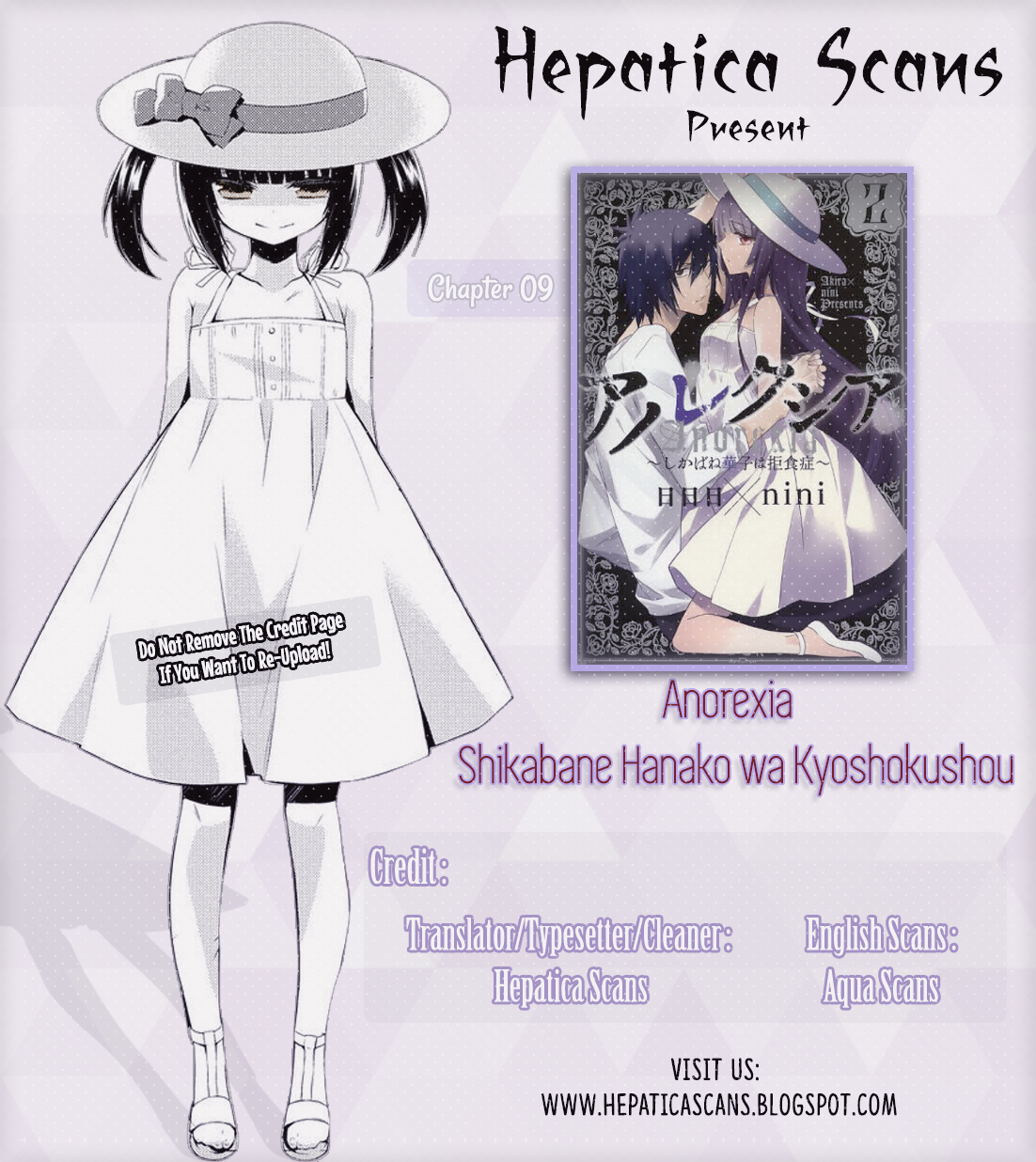 Anorexia – Shikabane Hanako wa Kyoshokushou Chapter 09 Gambar 1