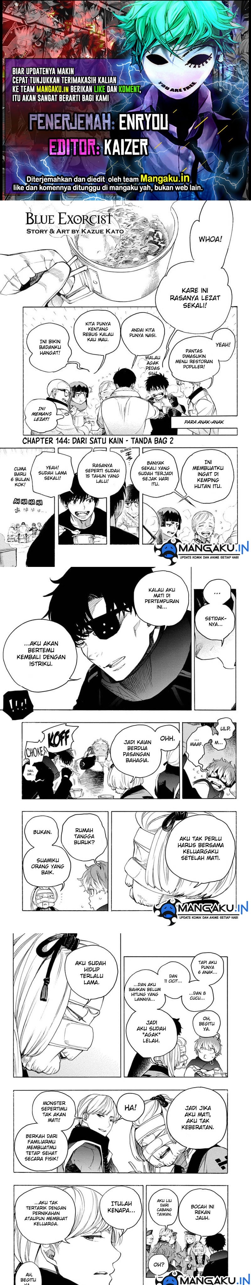 Ao no Exorcist Chapter 144.1 Gambar 1
