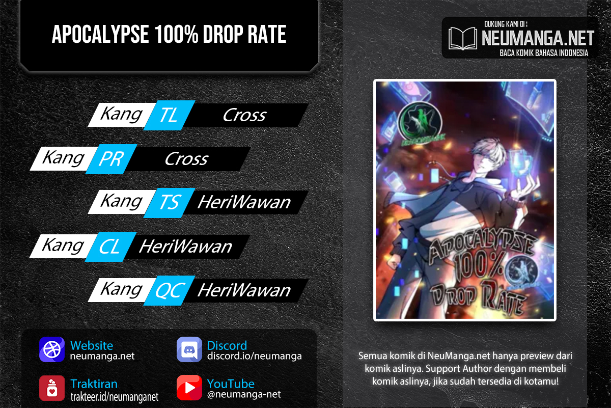 Apocalypse 100% Drop Rate Chapter 20 Gambar 1
