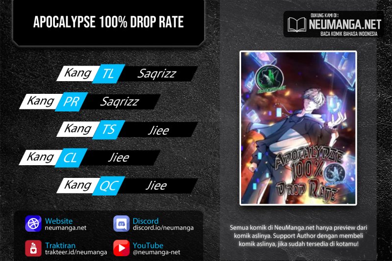 Apocalypse 100% Drop Rate Chapter 24 Gambar 1