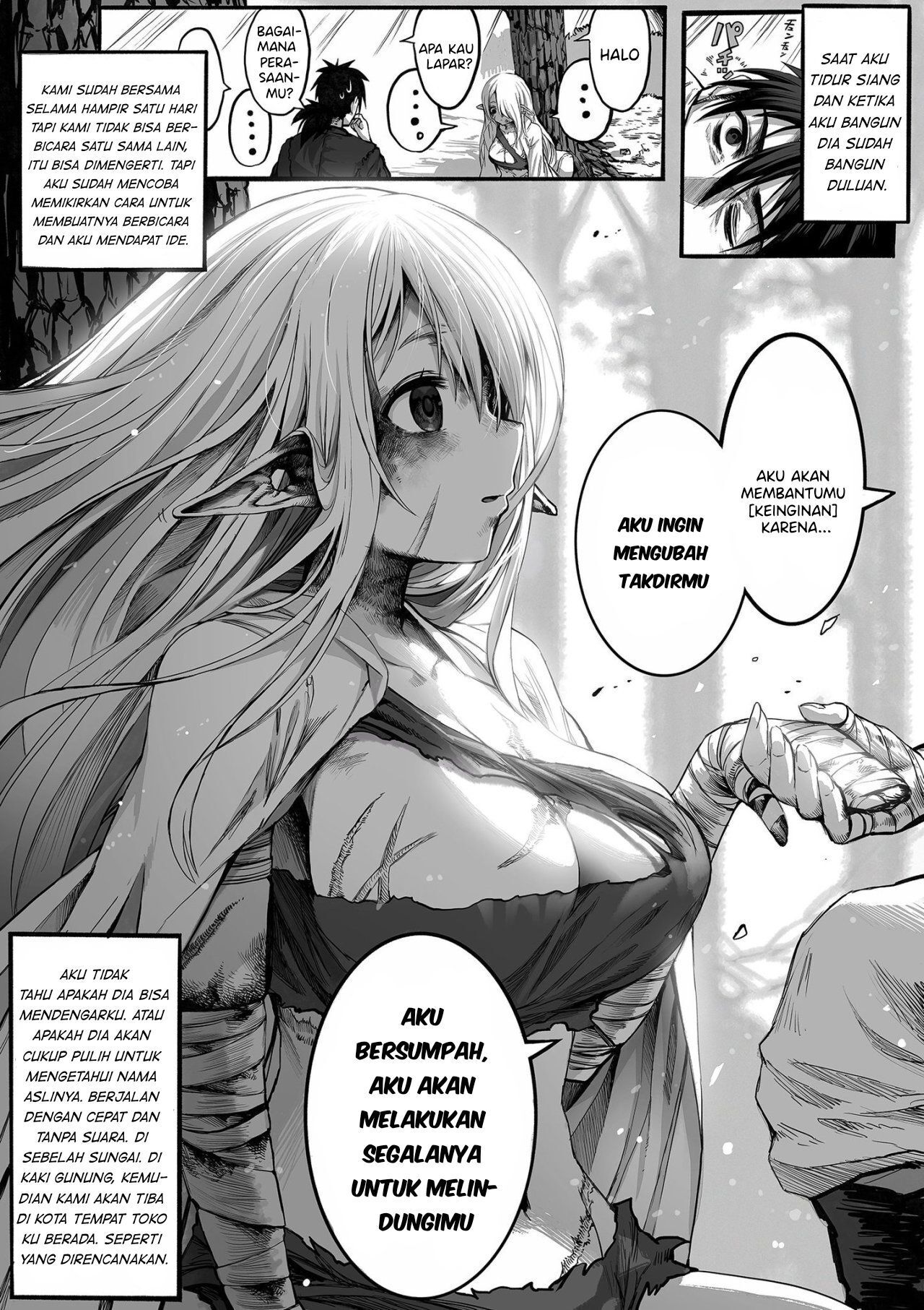 Boroboro no Elf-san o Shiawaseni suru Kusuri Uri-san Chapter 08 Gambar 1