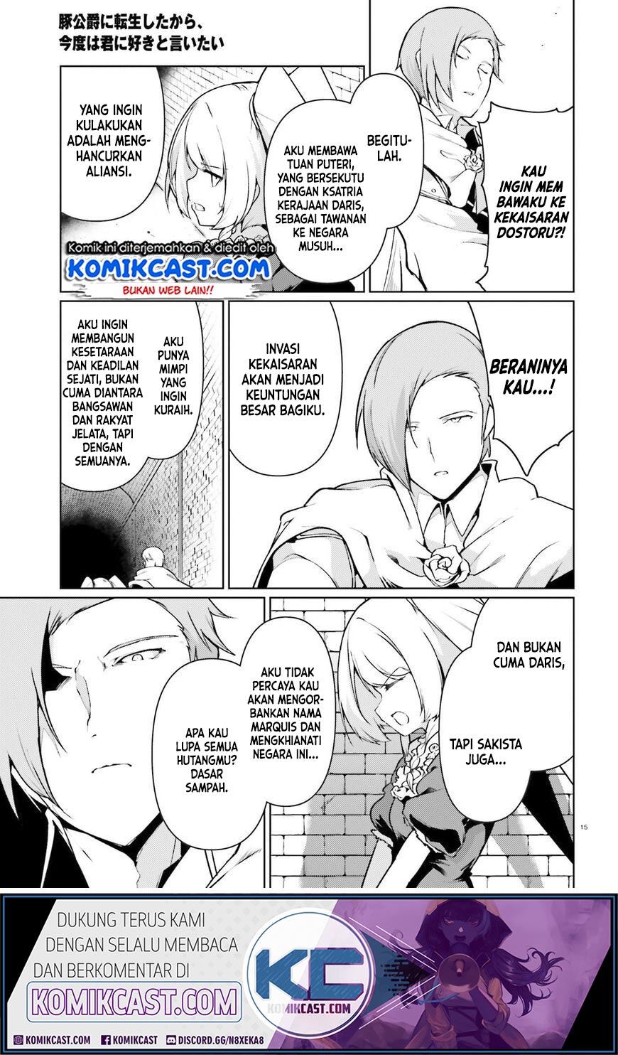 Buta Koushaku ni Tensei shita kara, Kondo wa Kimi ni Suki to Iitai Chapter 21 Gambar 15