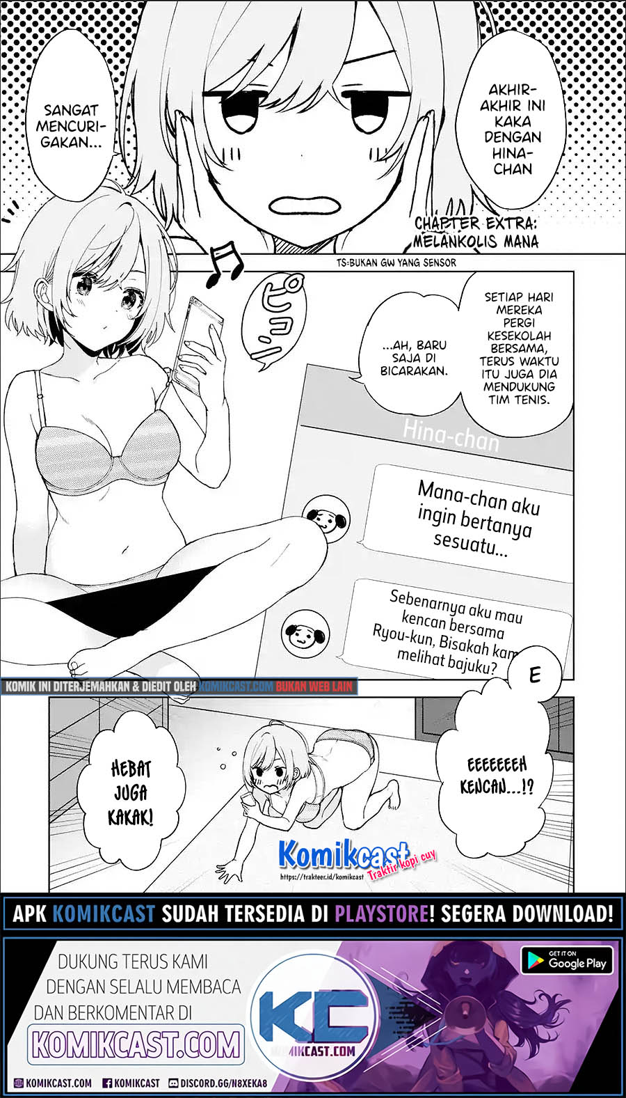 Chikan Saresou ni Natteiru S-kyuu Bishoujo wo Tasuketara Tonari no Seki no Osanajimi datta Chapter 21.5 Gambar 2