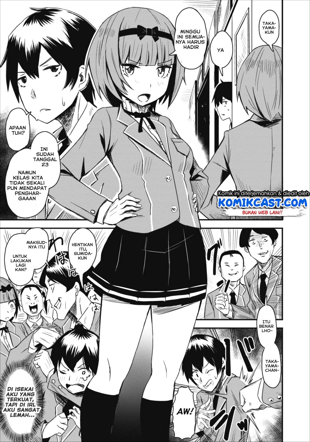 Class-goto Shuudan Teni Shimashita ga, ichiban Tsuyoi Ore wa Saijaku no Shounin ni Gisouchuu Chapter 01 Gambar 11