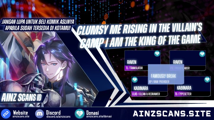 Clumsy Me Rising in the Villain’s Camp I am the King of the Game Chapter 04 Gambar 1