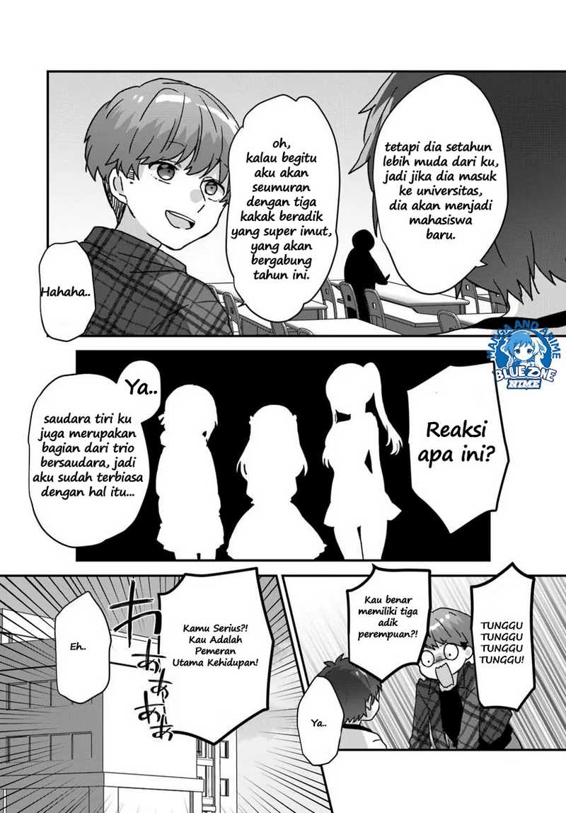 Daigaku Nyuugakuji Kara Uwasa Sareteita Bishoujo San Shimai, Ikiwakareteita Gimai Datta. Chapter 01 Gambar 8