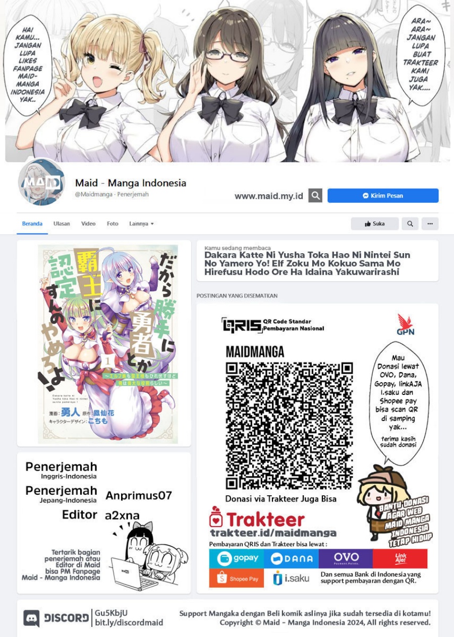 Dakara Katte Ni Yusha Toka Hao Ni Nintei Sun No Yamero Yo! Elf Zoku Mo Kokuo Sama Mo Hirefusu Hodo Ore Ha Idaina Yakuwarirashi Chapter 07 Gambar 2