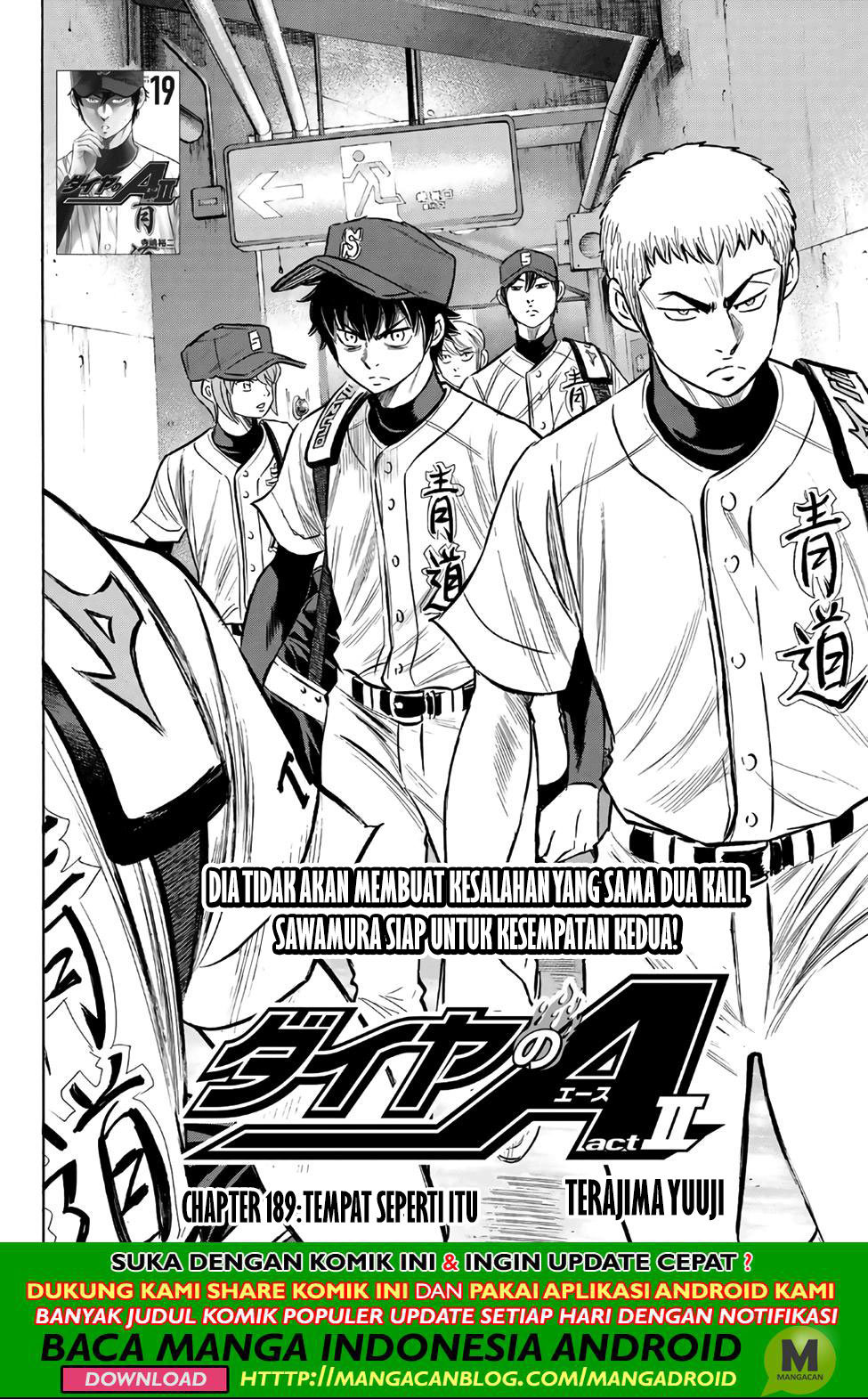 Diamond no Ace Act 2 Chapter 189 Gambar 2