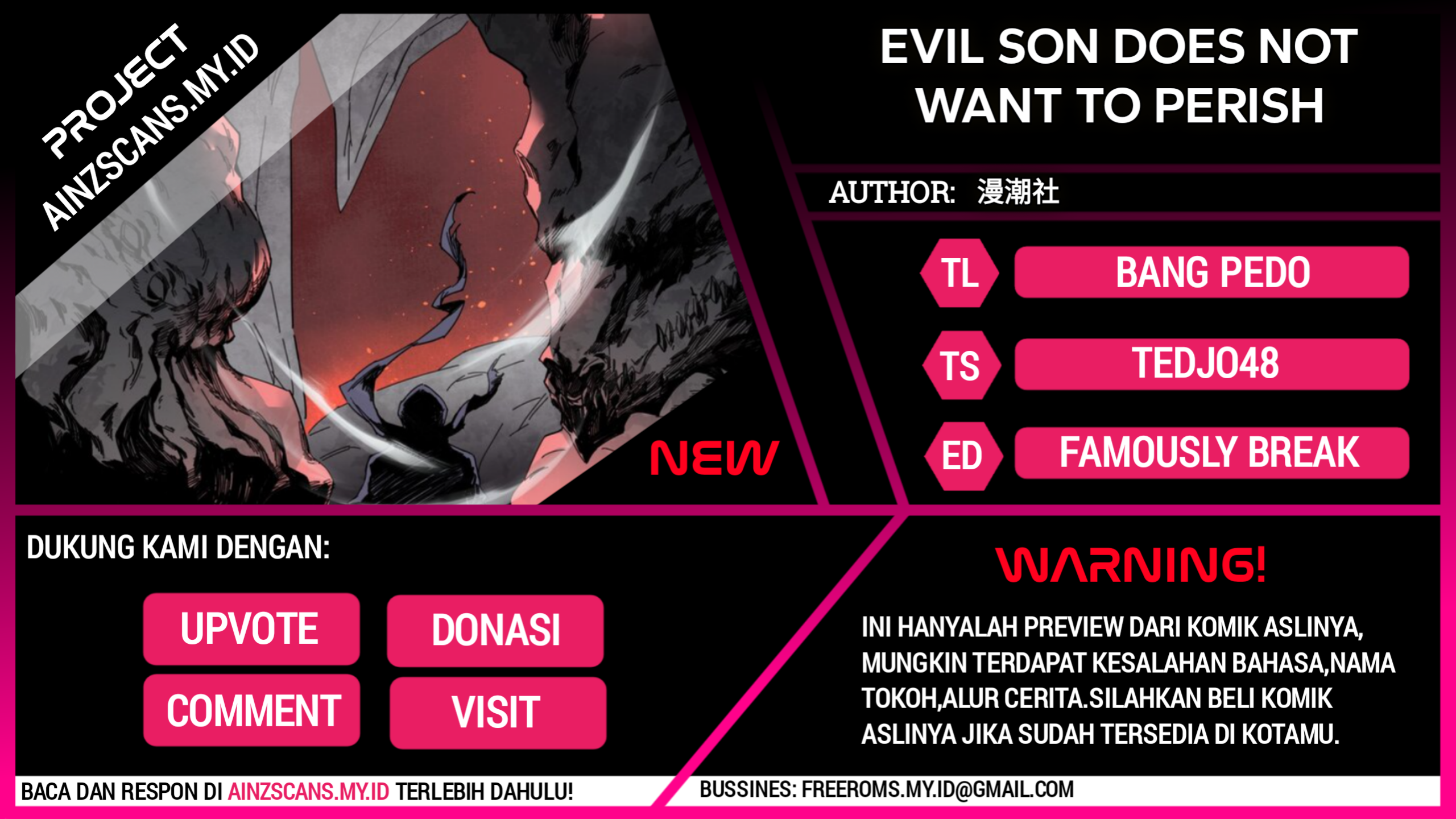 Evil Son Does Not Want to Perish (The Holy Son of the Demonic God Don’t Want to Exterminate the World) Chapter 00 Gambar 1