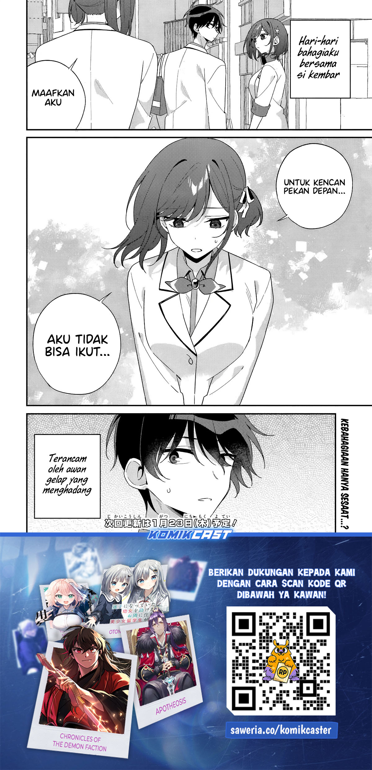 Futago Matomete Kanojo Ni Shinai Chapter 08.2 Gambar 12