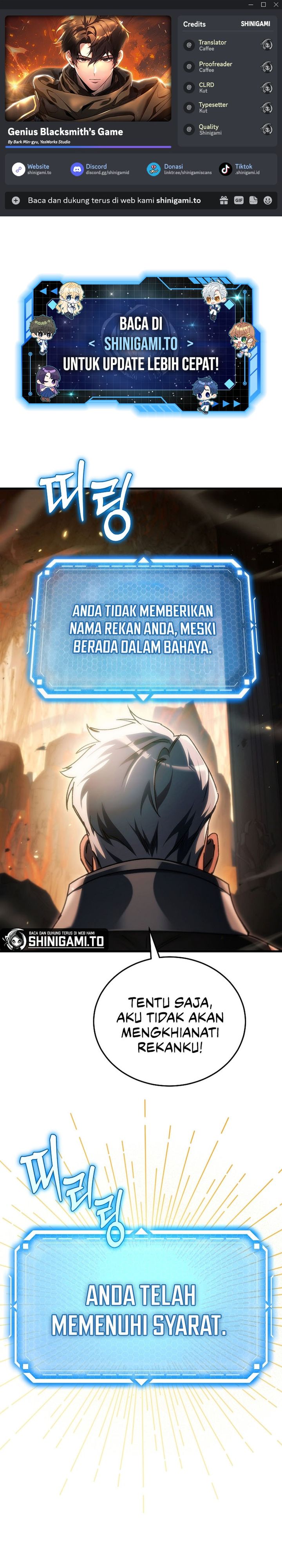 Genius Blacksmith’s Game Chapter 29 Gambar 1