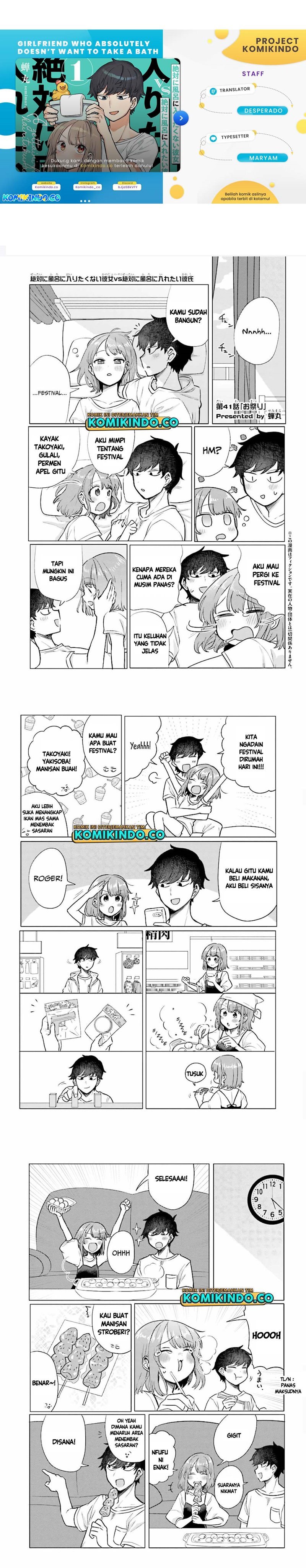 Girlfriend Who Absolutely Doesn’t Want to Take a Bath VS Boyfriend Who Absolutely Wants Her to Take a Bath Chapter 41 Gambar 1