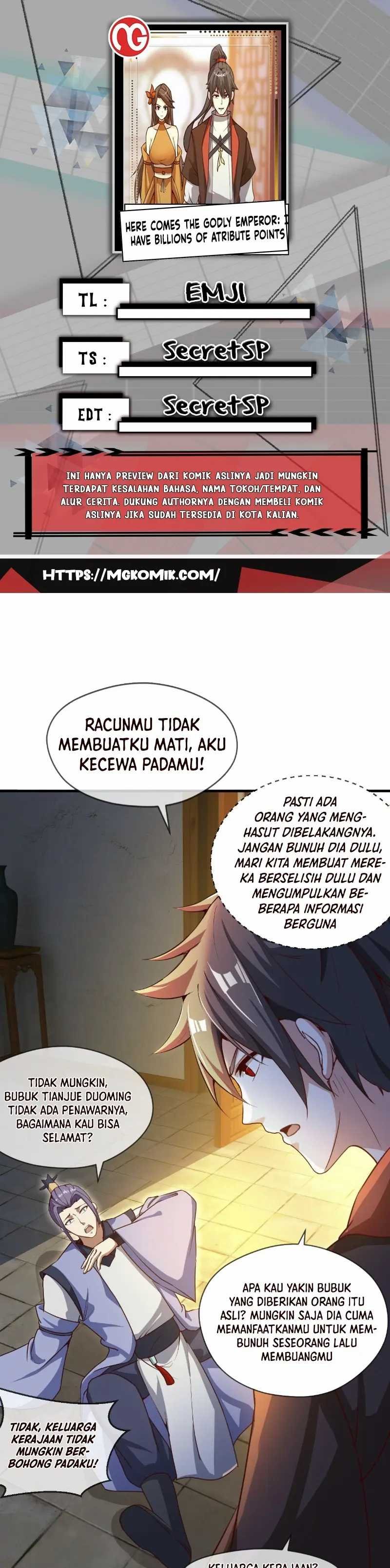 God Emperor Descends I Gave Billions of Attribute Points (Here Comes the Godly Emperor: I Have Billions of Attribute Points) Chapter 28 Gambar 1