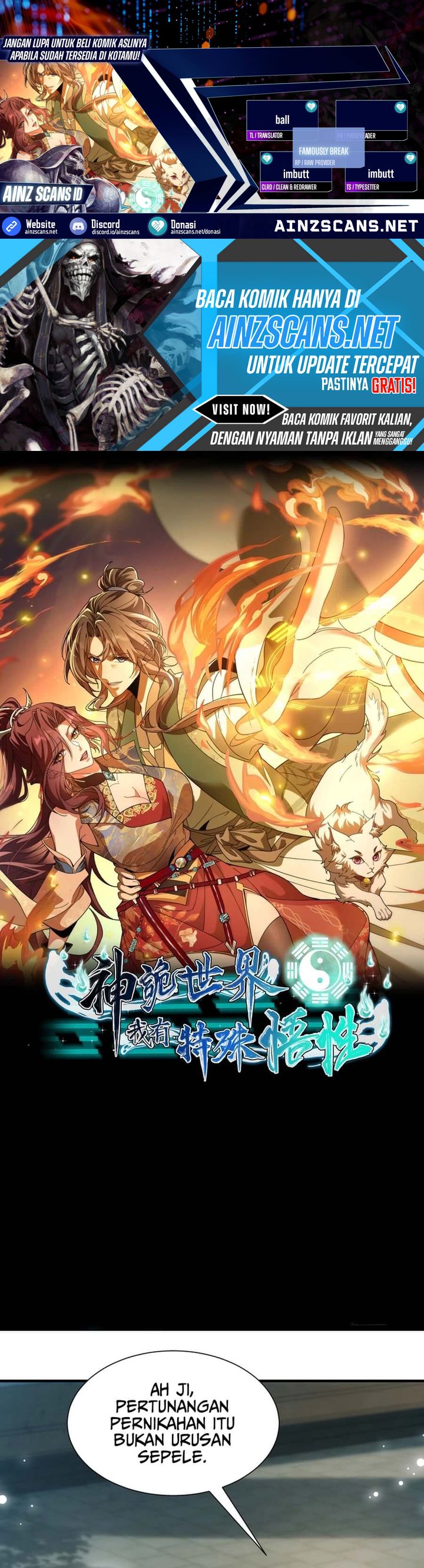 Godly Strange World, I Possess Unique Enlightment Chapter 04 Gambar 1