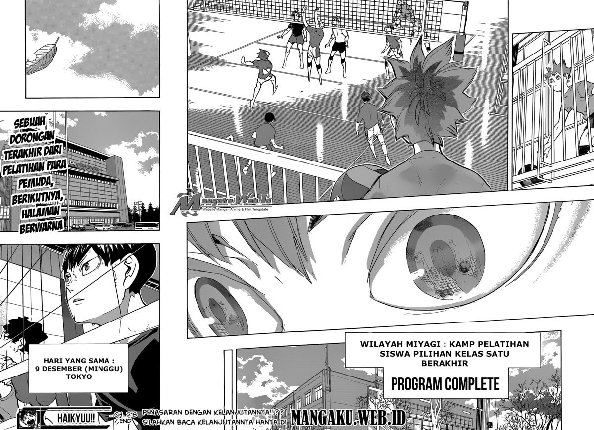 Haikyuu!! Chapter 218 Gambar 19