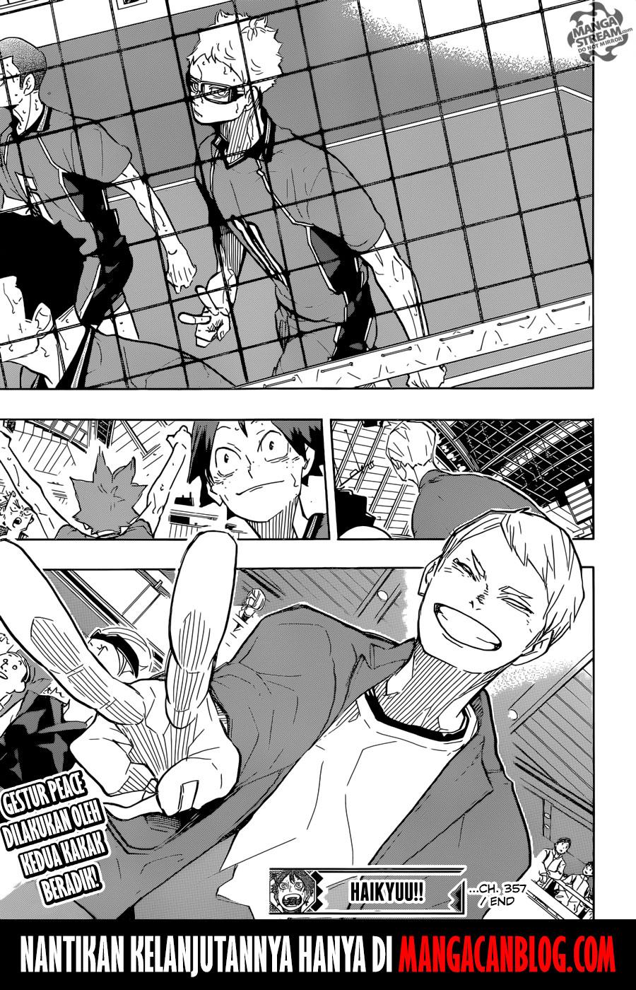 Haikyuu!! Chapter 357 Gambar 19