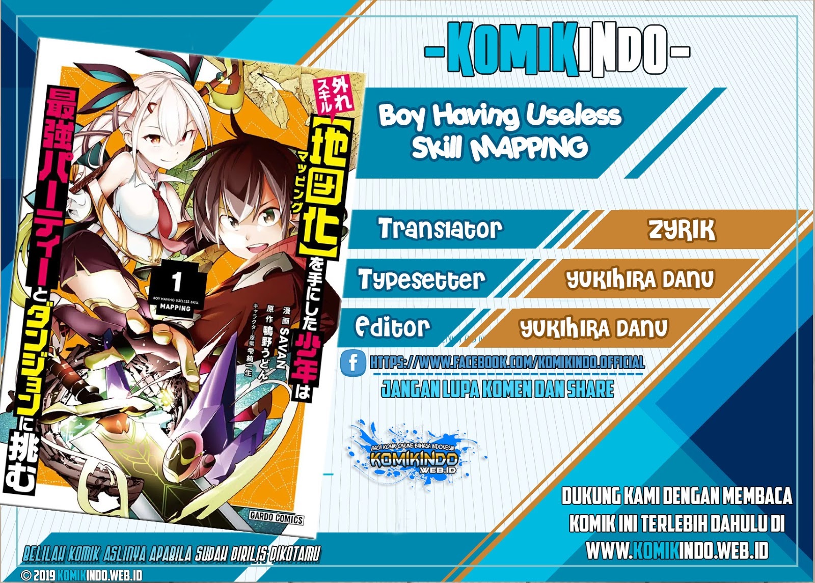 Hazure Skill [Mapping] wo Te ni Shita Shonen ha Saikyou Party to Dungeon ni Idomu Chapter 06 Gambar 1