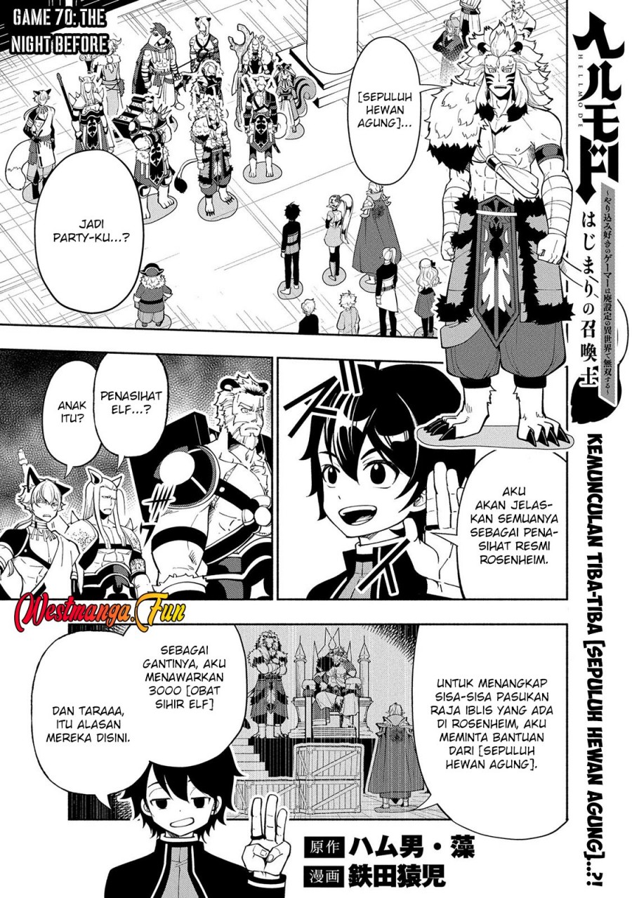 Hell Mode: Yarikomi Suki no Gamer wa Hai Settei no Isekai de Musou Suruw Chapter 70 Gambar 2