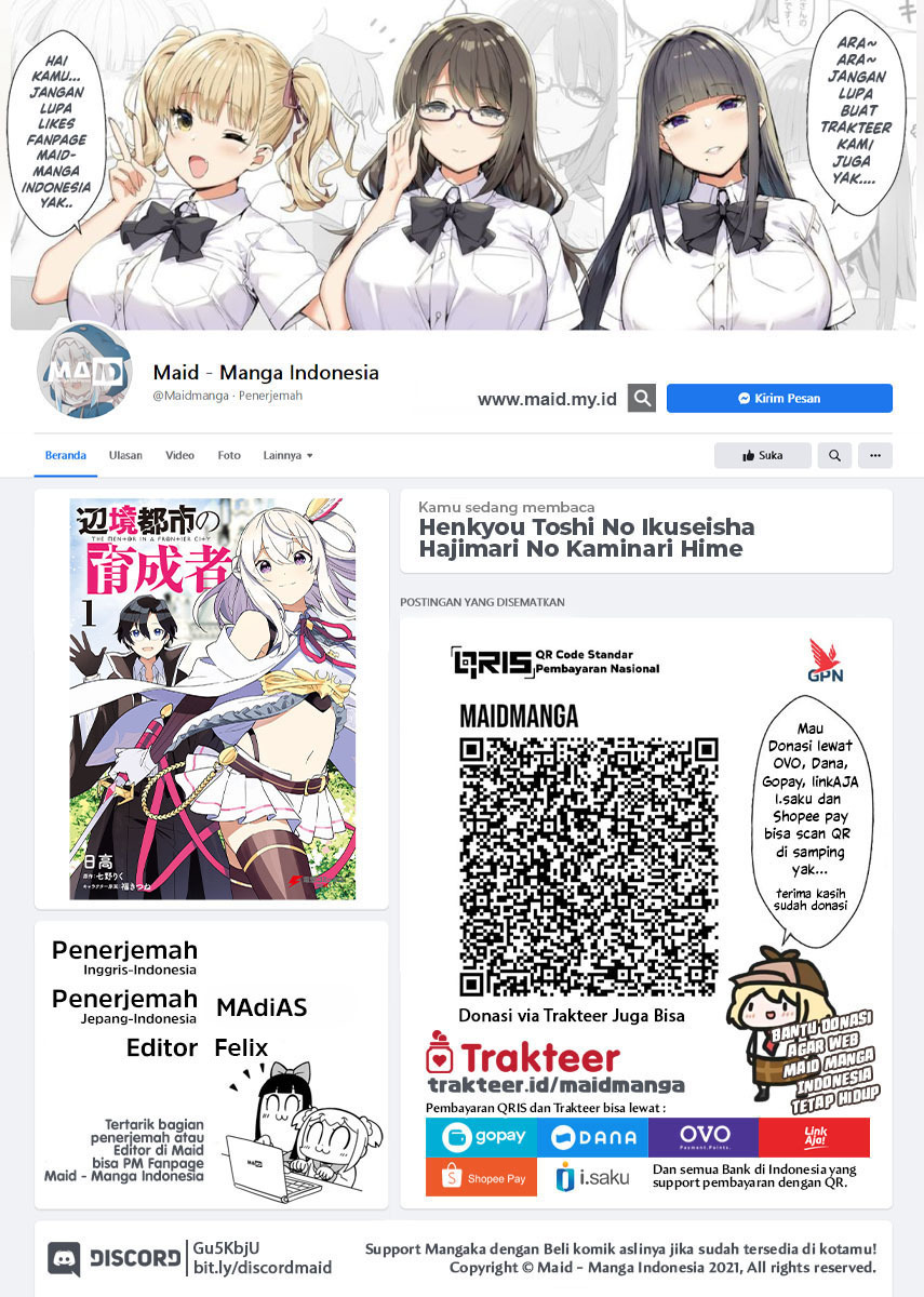 Henkyou Toshi no Ikuseisha Hajimari no Kaminari Hime Chapter 09.1 Gambar 2