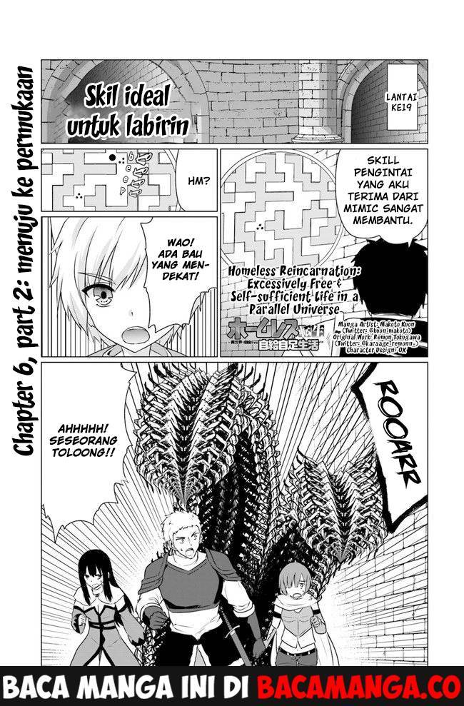 Homeless Tensei: Isekai De Jiyuu Sugiru Majutsu Jisoku Chapter 06.2 Gambar 1