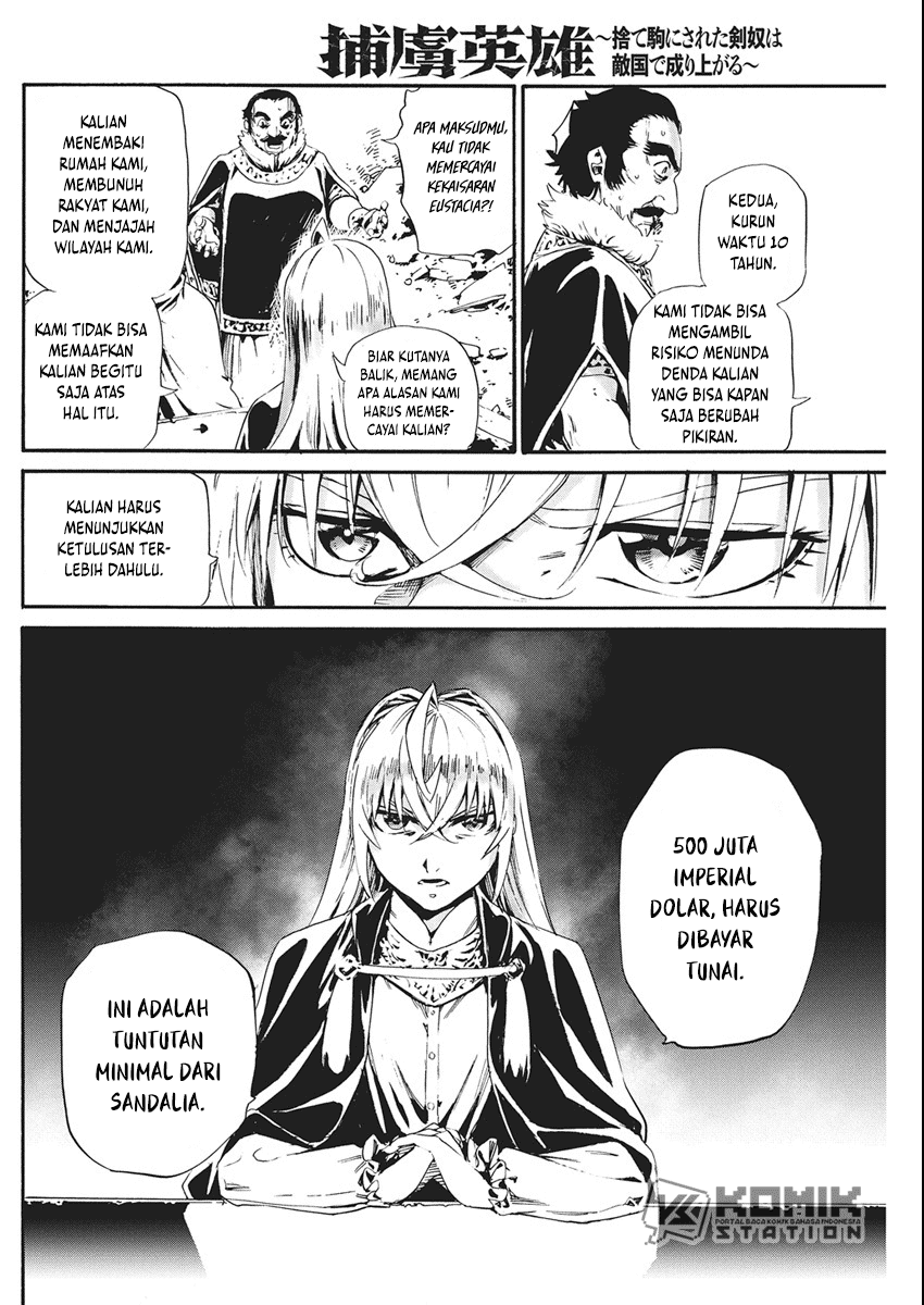 Horyo Eiyuu: Sute koma ni sareta Kendo wa Tekikoku de Nariagaru Chapter 07 Gambar 5