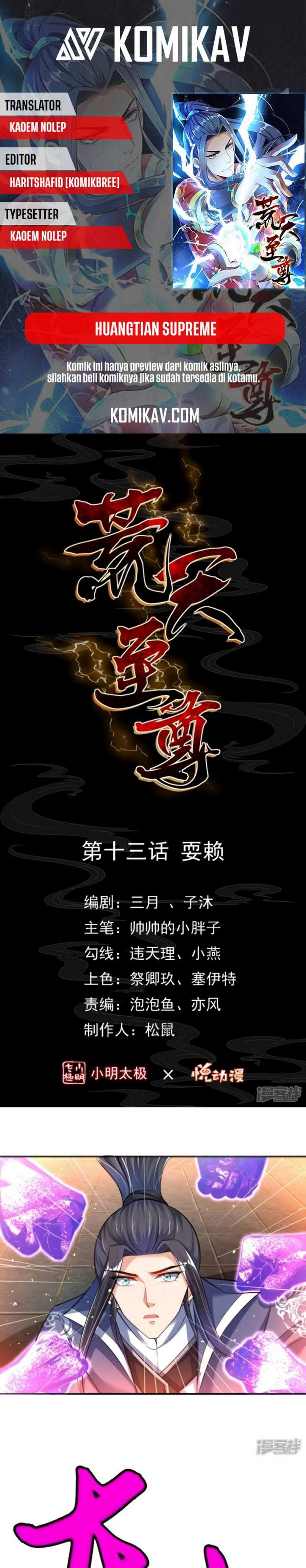 Huangtian Supreme Chapter 13 Gambar 1
