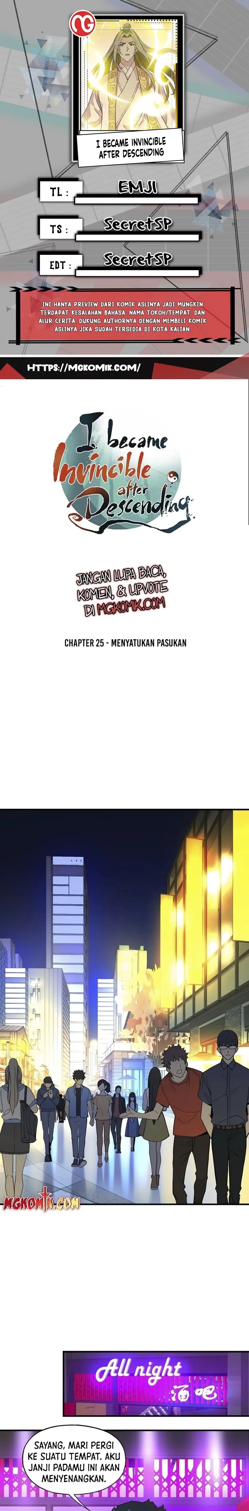 I Became Invincible After Descending Chapter 25 Gambar 1