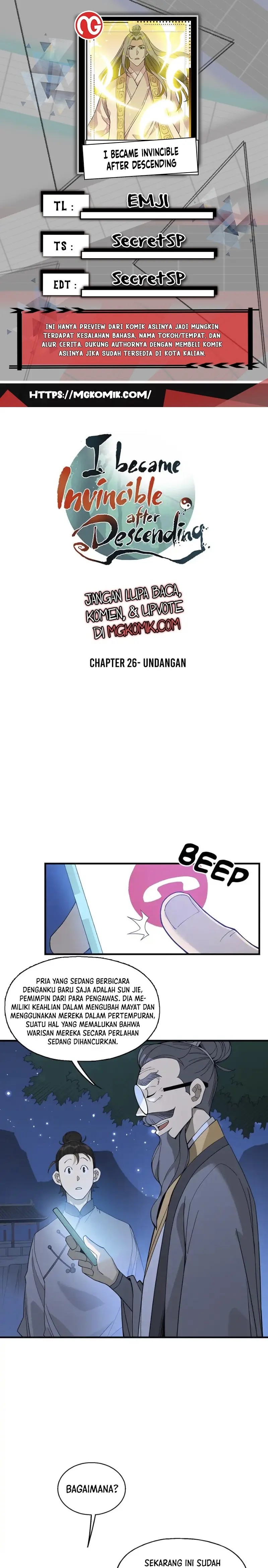 I Became Invincible After Descending Chapter 26 Gambar 1
