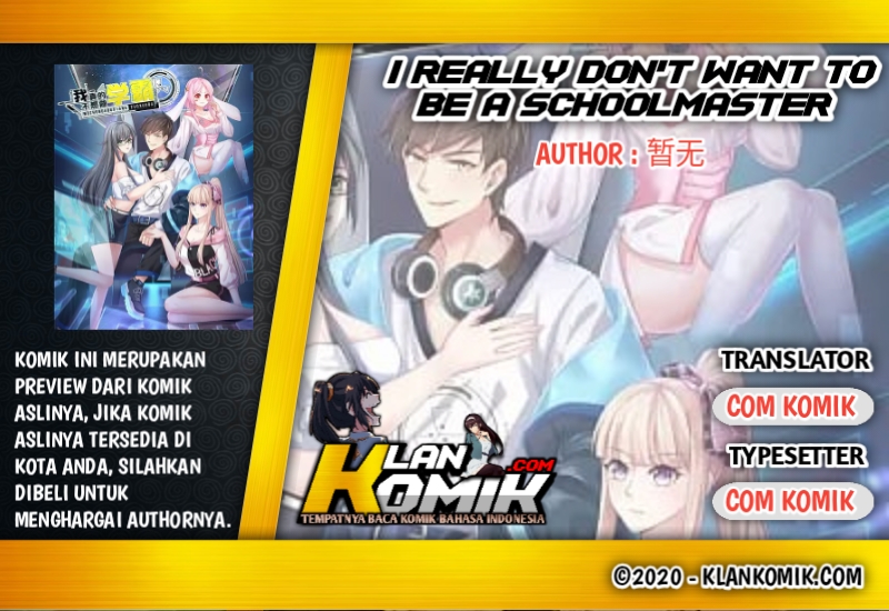 I Really Don’t Want To Be A School Master Chapter 01 Gambar 1