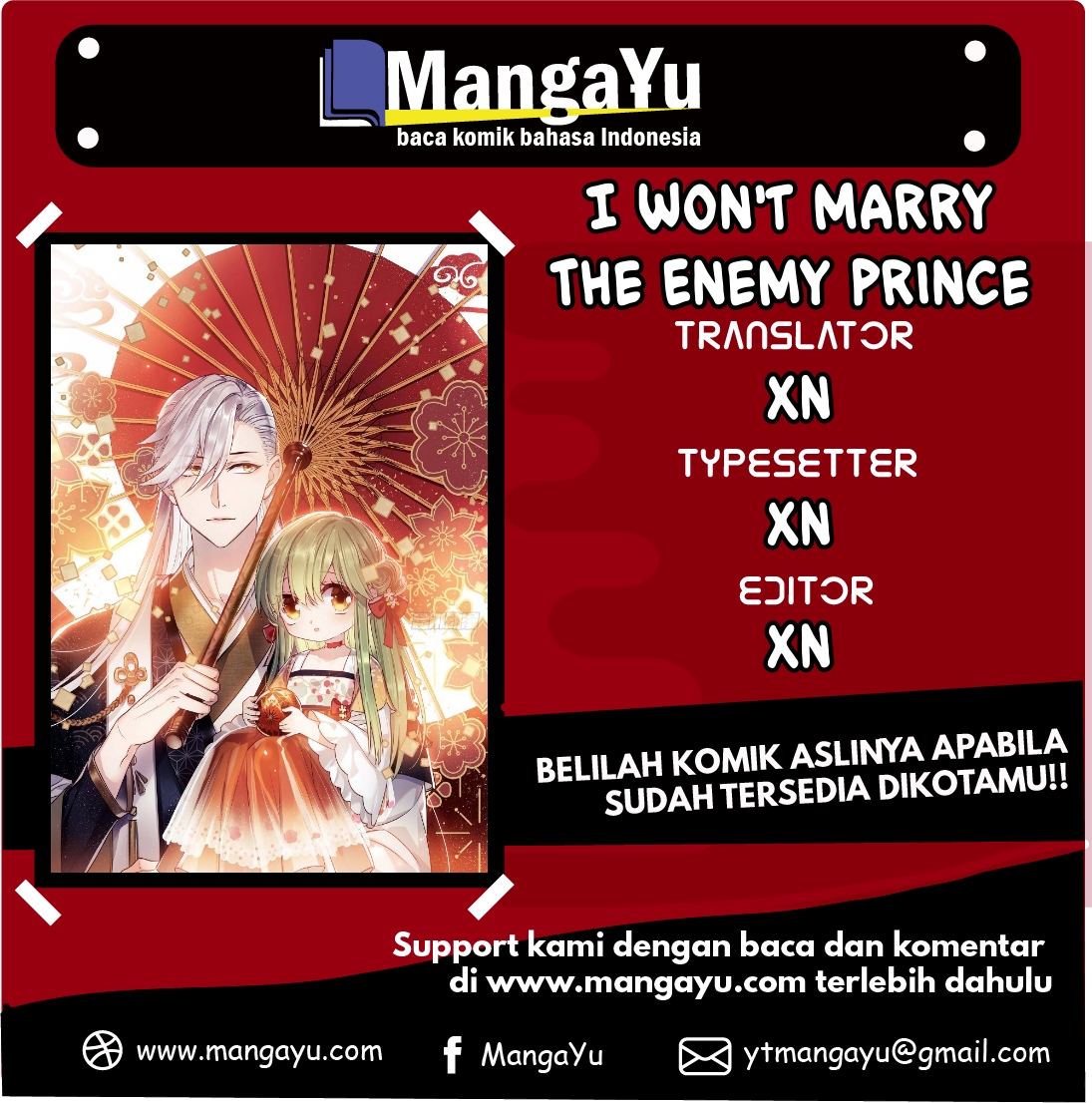 I Won’t Marry The Enemy Prince Chapter 01 Gambar 1