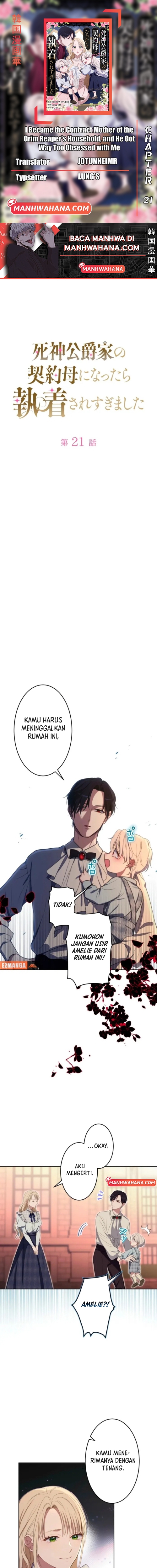 I Became the Contract Mother of the Grim Reaper Duke’s Family and They Became Obsessed With Me Chapter 21 Gambar 1