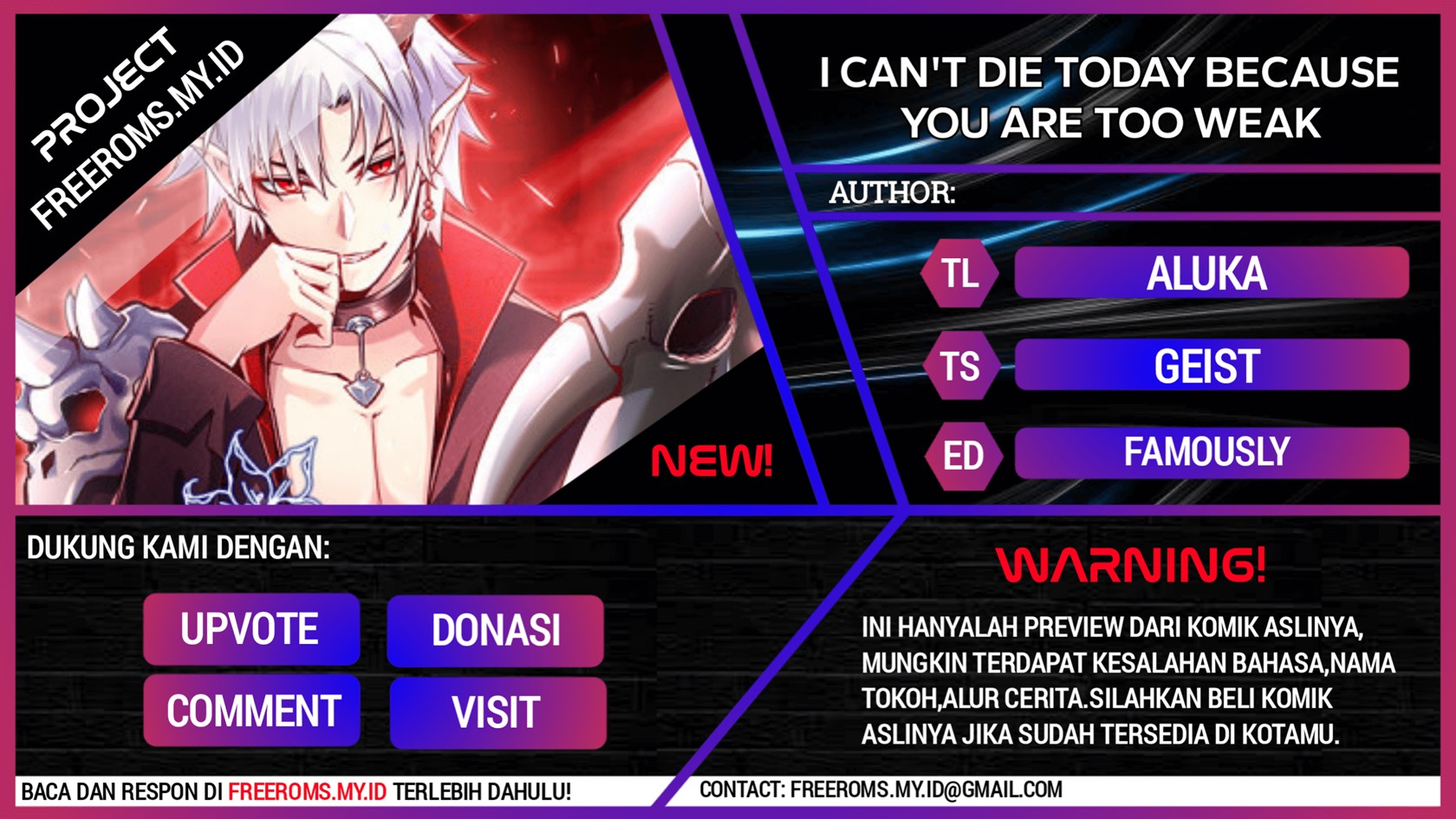 I Can’t Die Today Because You Are Too Weak Chapter 04 Gambar 1