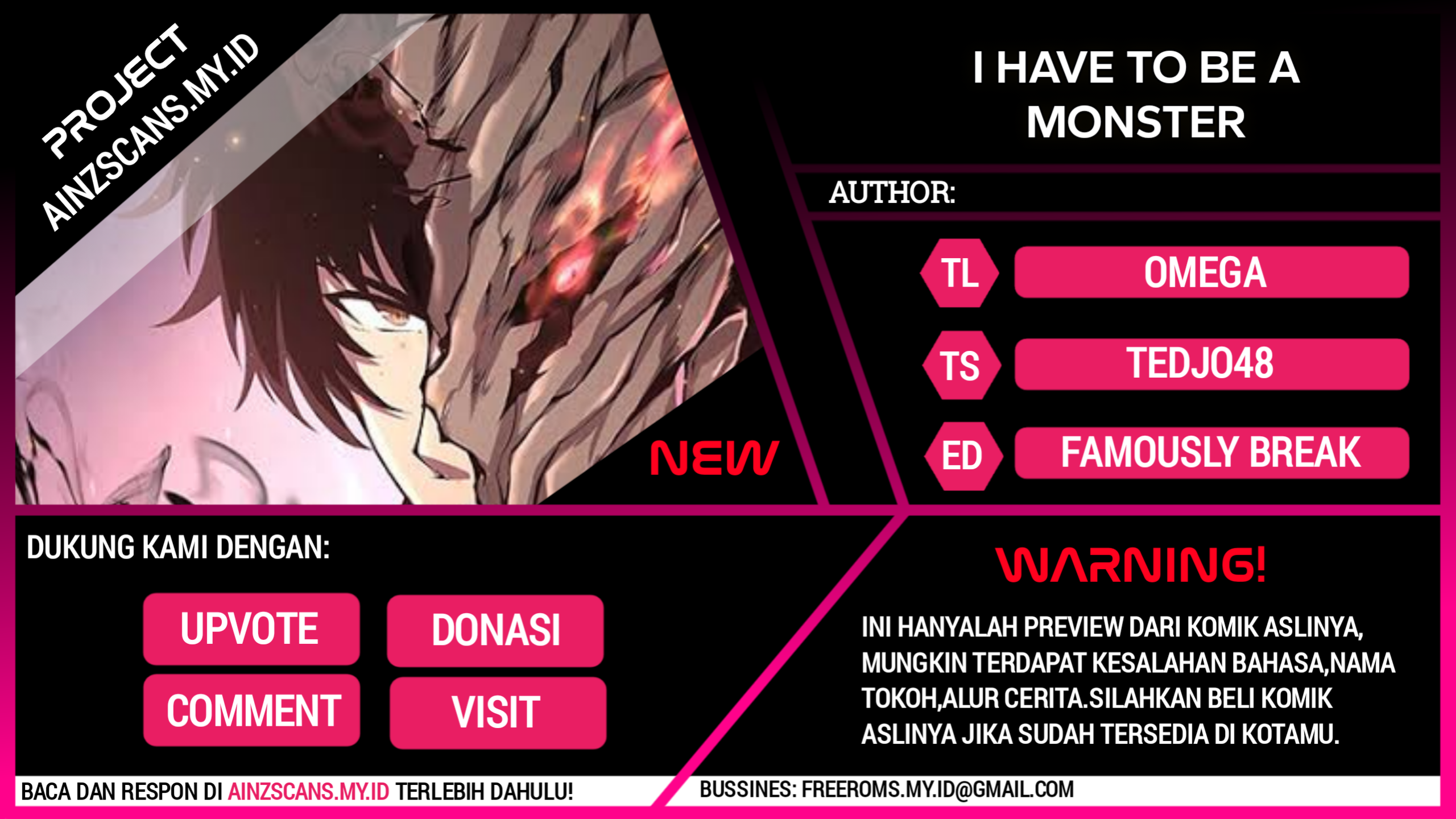 I Have to Be a Monster Chapter 21 Gambar 1