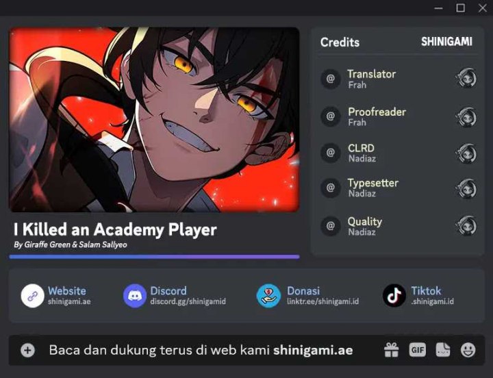 I Killed An Academy Player Chapter 41 Gambar 1