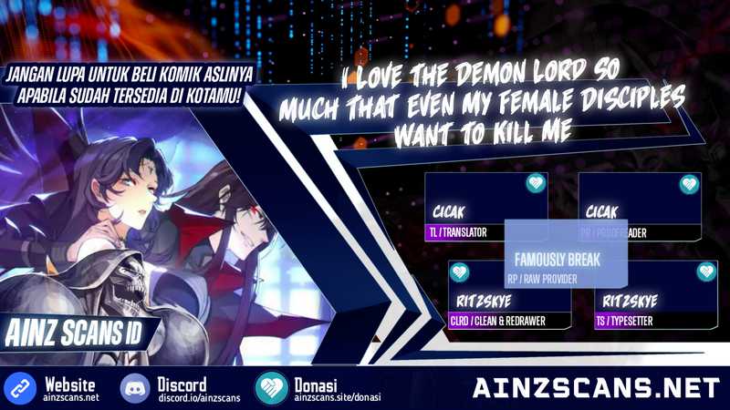 I Love the Demon Lord So Much That Even My Female Disciples Want to Kill Me Chapter 56 Gambar 1