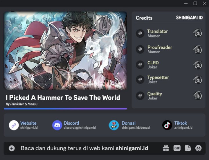 I Picked A Hammer To Save The World Chapter 27 Gambar 1