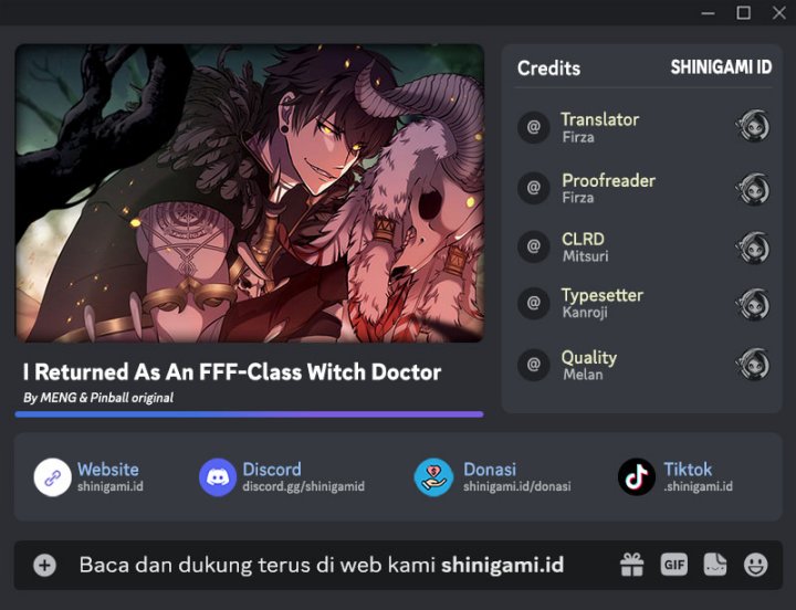 I Returned As An FFF-Class Witch Doctor Chapter 05 Gambar 1